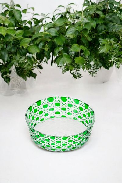 Paşabahçe Green Bowl - Decor Cutting Handcrafted / Tableware Presentation
