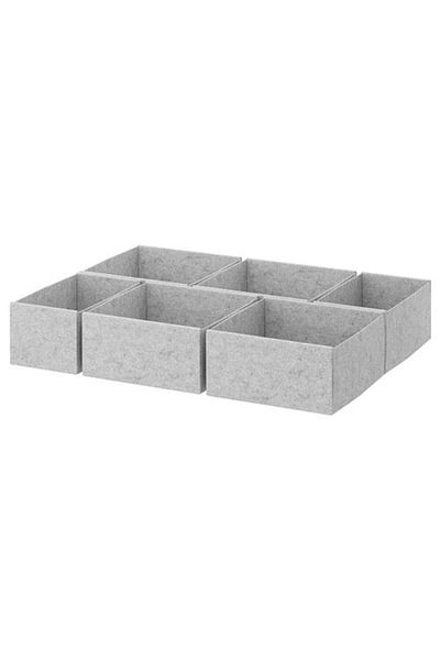 IKEA Light Gray Complement Box Set - 75X58 cm