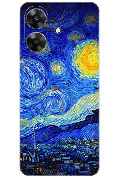realme Note 60 (RMX3933) Uyumlu Kılıf Desen Baskılı Silikon Starry Night Yıld...