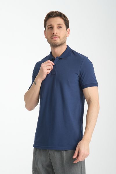 Frappoli Μπλουζάκι Basic Polo Neck Comfort Fit 100% Cotton Pique
