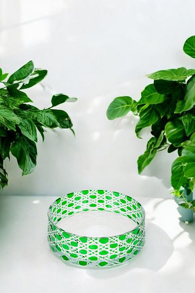 Paşabahçe Green Bowl - Decor Cutting Handcrafted / Tableware Presentation