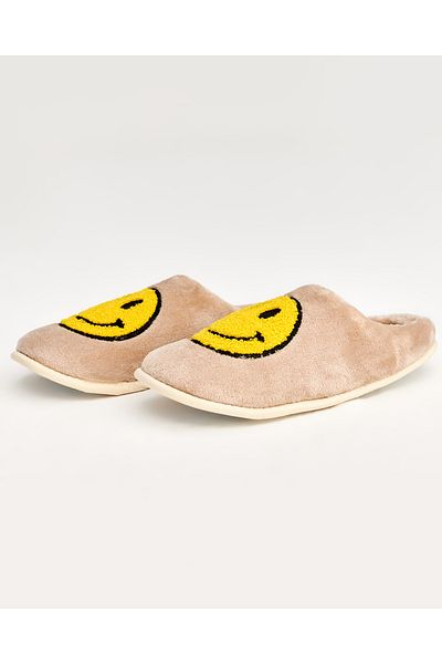 Chirpy Yubi - Women's House Slippers with Smiling Face Emoji