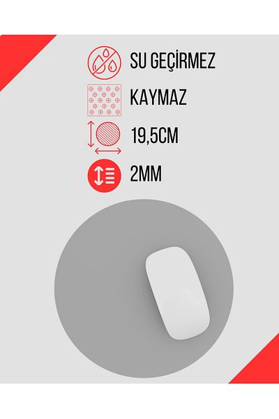Boldy World Mousepad - World Gaming Pad - Yuvarlak Kaymaz Mousepad - Kaymaz Mouse Ped - Mouseped 19.5см.