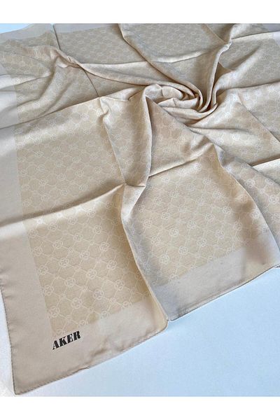 Aker Cream Elegance Monogram Scarf 1090500 -981