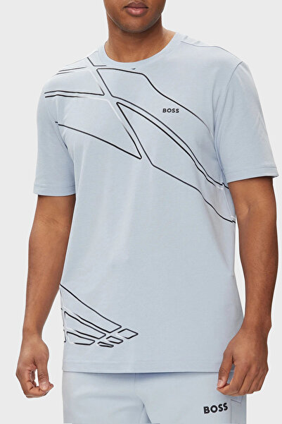 BOSS Men's t Shirt - Crew Neck, Printed Stretch, Regular Fit 50513011   527