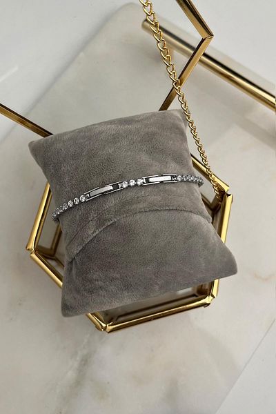 Modex Zircon Stone Strip Waterway Bracelet (17cm)
