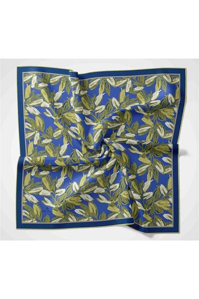 Silk Home Μαλακό κασκόλ σε μπλε-πράσινο σχέδιο λουλουδιών 73055-30