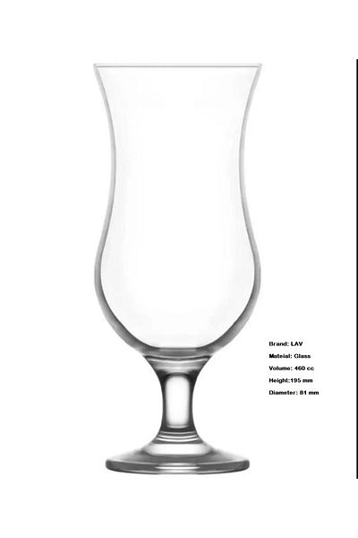 LAV 3-Piece Fiesta Cocktail Glass Set Clear 460 ml