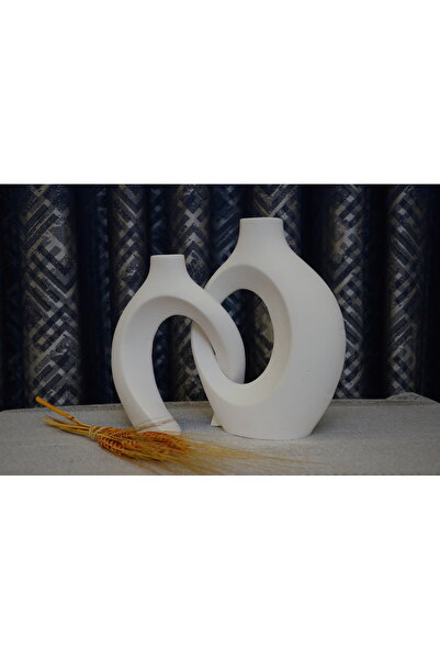 ELBUCOLECTION 2'li dekoratif sarmaşık sevgili vazo