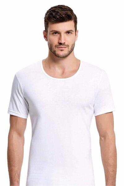 İlke 6 штук чоловічих коротких рукавів Футболка Біла 102