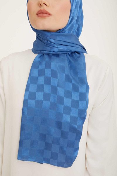 Armine Trend Model Șal Diamant Dama Albastră Jacquard 2-3218