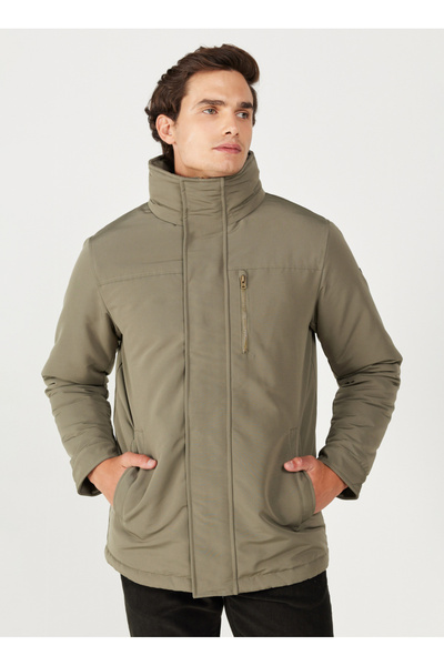 WRANGLER Yağ Yeşili Erkek Mont W40BWWX45 Parka Ceket