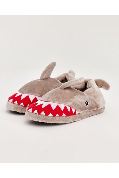 Chirpy Sharke - Shark Figured Men's Gray Indoor Shoes