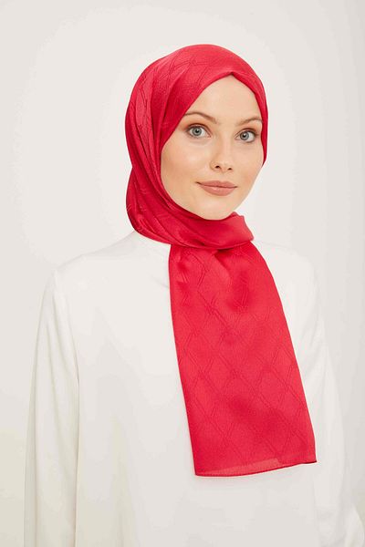 Armine Trend Jan Jan Pink Monogram Patterned Jacquard Shawl 6-21226