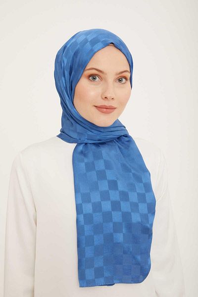 Armine Trend Model Șal Diamant Dama Albastră Jacquard 2-3218