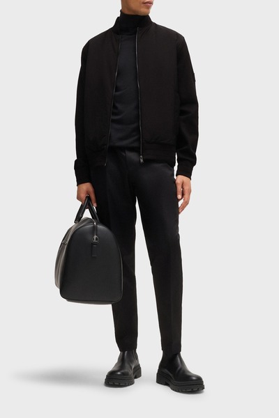 BOSS % 100 Pamuk Regular Fit Dik Yaka Fermuarlı Sweat Erkek SWEAT 50525007 001