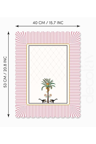 decofav غطاء فرن مقطوع بالليزر بتصميم رائع على شكل شجرة النخيل والقرد