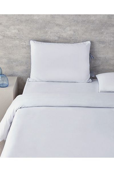 English Home Set cuvertură de pilota unică, alb și bleumarin