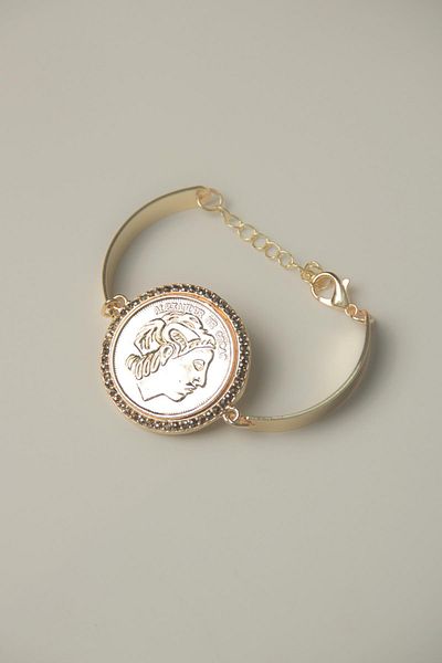 Modex Marcasite Jewelled Bracelet with Medallion Figure