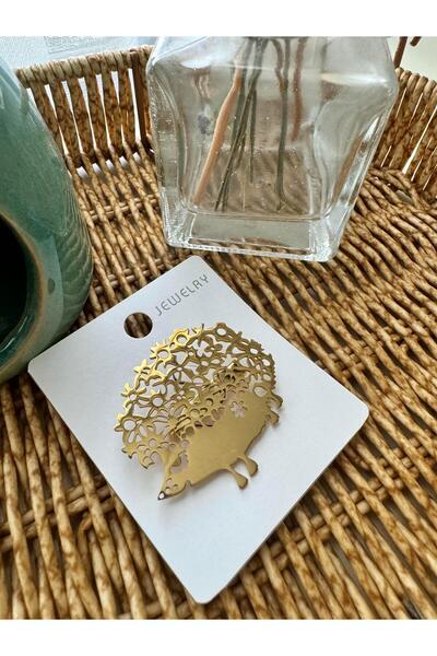 Pelin Aksesuar Çelik Kirpi Broş