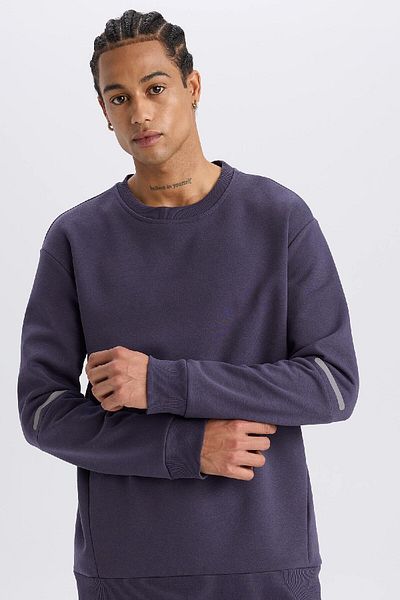 DeFacto Φούτερ DeFactoFit Standard Fit Crew με λαιμόκοψη Y4531AZ24AU