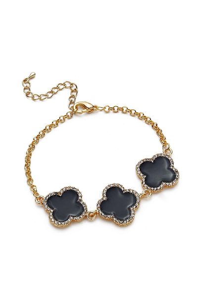 Modex Gold Color Clover Chain Bracelet(18cm)