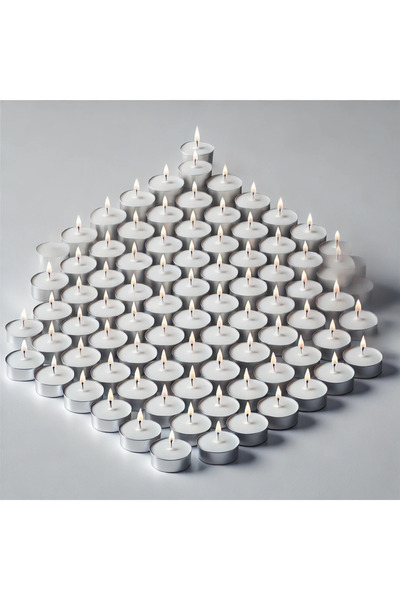 hediyeofisi 50 Li Tea Light Mum Buhurdanlık Ve Dekor Mumu