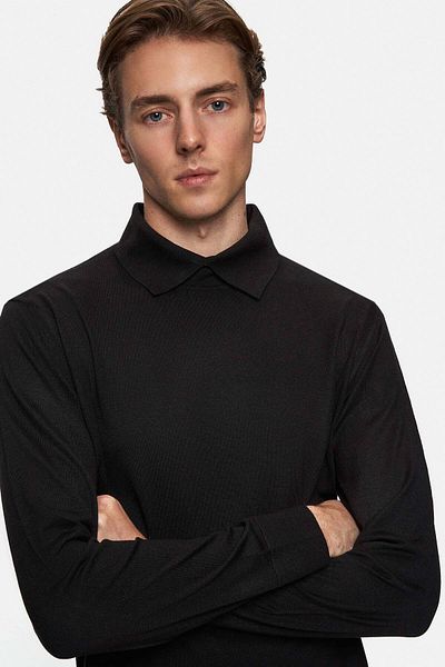 Tween Pulover negru slim fit