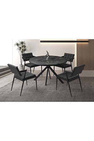 Sweet Home Masa Sandalye Açılır Yuvarlak Pegasus Masa  4 Adet Jumbo Sandalye