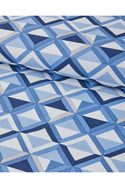 English Home Blue Mini Argyle Double Duvet Cover Set