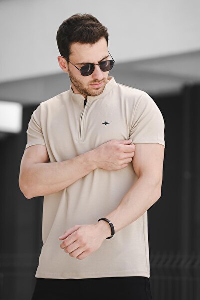 Oksit Ανδρικό μπλουζάκι Roderick Judge Collar Honeycomb Fabric Half Zipper