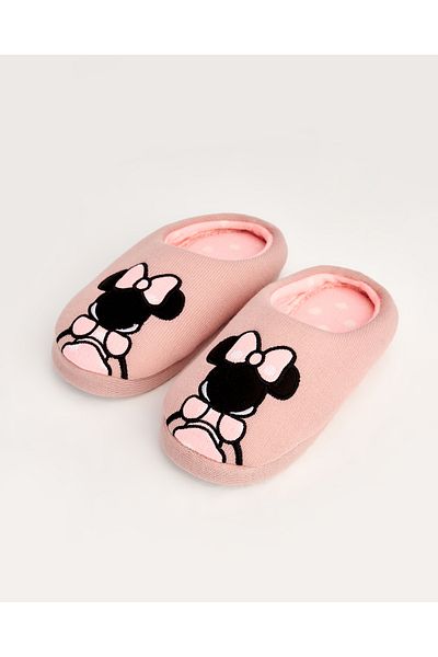 Chirpy Miimi - Pink Women's House Slippers with Minnie Mouse Detail