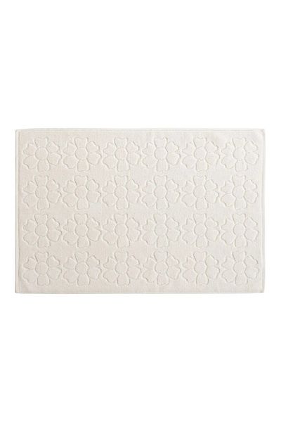 LC Waikiki Χαλάκι μπάνιου LCW HOME Ecru με λουλούδια 50x70 εκ