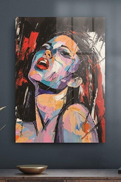 Decovetro Tablou de sticlă Portret abstract de femeie