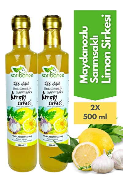 Sarıbahçe Sarımsaklı Maydonozlu Limon Sirkesi 500 ml 2'li Paket - Organik Doğ...