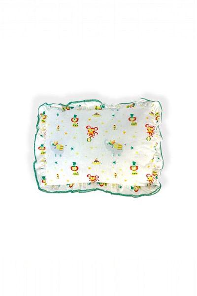 Messido 30X45 cm Cotton Ruffle Patterned Baby Pillow