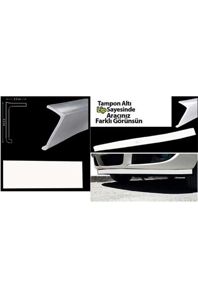 ASTUNİNG tampon altı eki üniversal Pvc Her Araca Uyumlu BEYAZ RENK Tampon Alt...
