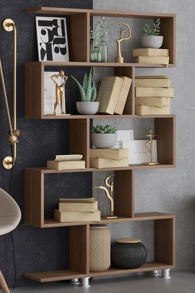 DECORMET Nilüfer Kitaplık Ceviz