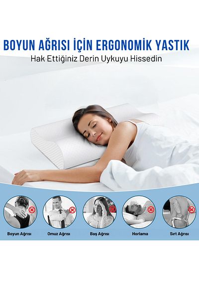 BLACK DEER Orthopedic Comfortable Memory Foam High Neck Support Visco Pillow