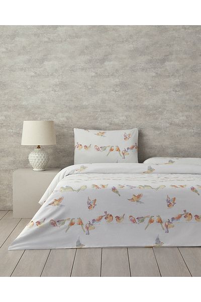 English Home Set cuvertură de pilota dublă Bird Talk Green