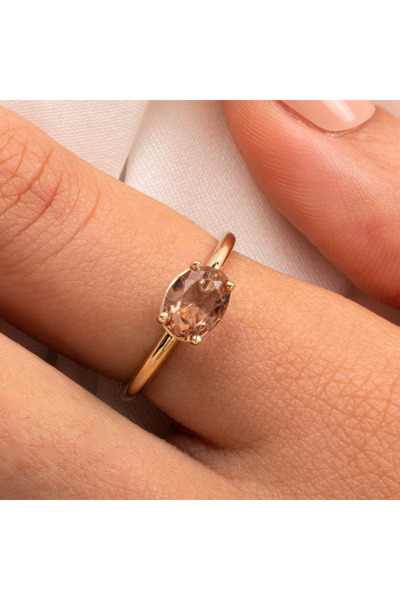 FasekGold 1.10 Karat Yan Sultanayt Taşlı Octagon Pırlanta Montörü 925 Ayar Gümüş Evlilik Teklifi Yüzüğü