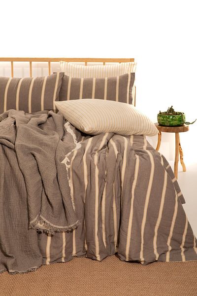 MYLASA HOME Σετ Παπλωματοθήκης Premium Stripy Dreams - 4 Μαξιλαροθήκες