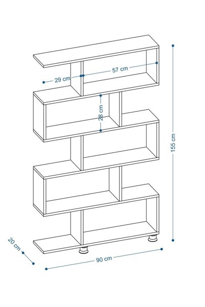 DECORMET Nilüfer Kitaplık Ceviz