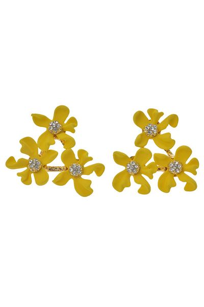 Pelin Aksesuar Yellow Flower Earrings