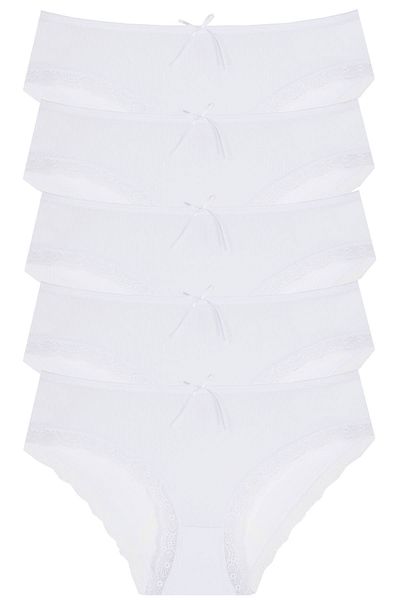 Newlilla 1909 Lace Trotting Bato Pachet de 5 chiloți pentru femei 1909-v1