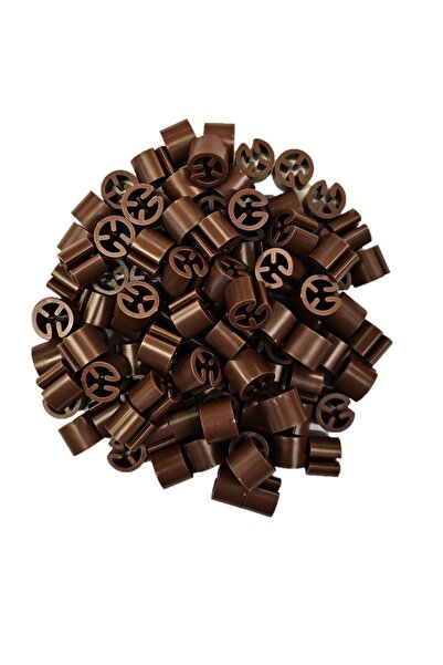 JokeyAmbalaj خرز مني (100 قطعة) بدون طباعة (لون بني) للحزام