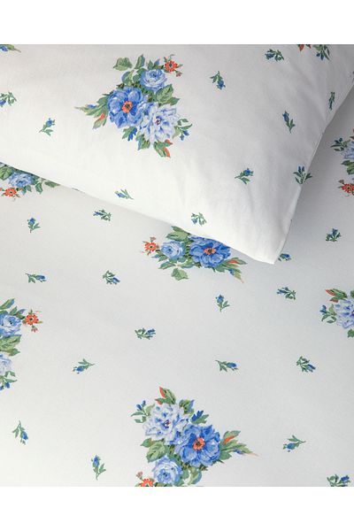 English Home Set cuvertură de pilota dublă cu flori parfumate, albastru