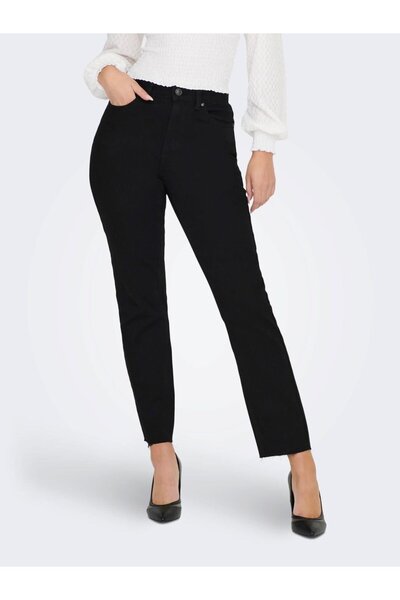 ONLY Onlemily Hw Str Crp Ank Rw Mae034 Noos Kadın Jean Pantolon