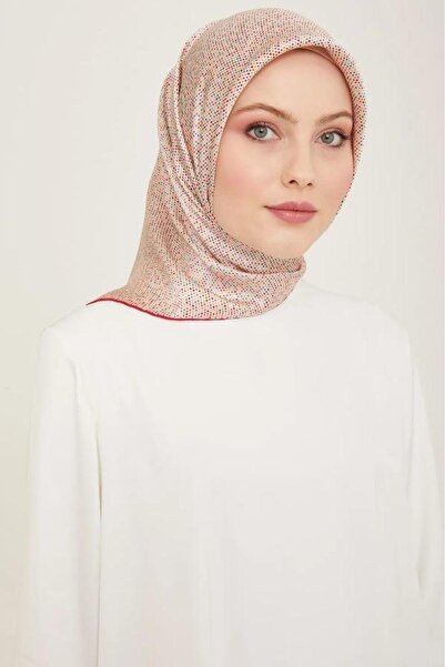 Armine Κρεμ μεταξωτό μαντήλι με σχέδιο πουά Tivil 9113 - 83