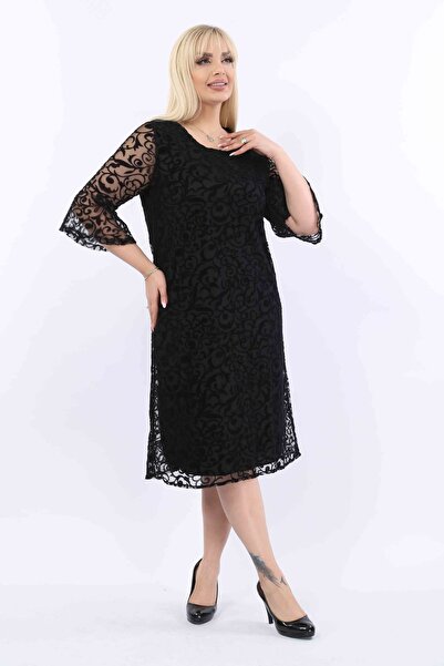 modayız Βραδινό φόρεμα Spanish Sleeve Plus Size 19a-2001